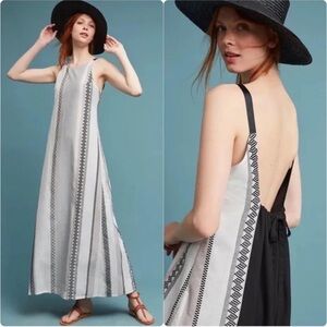 Anthropologie The Odells Esmera Embroidered Maxi Dress Medium